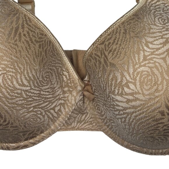 ⭐ NWT Q-T Intimates Seamless Rose Jacquard Bra • Warm Beige • Multi-Size ⭐ - Picture 2 of 7